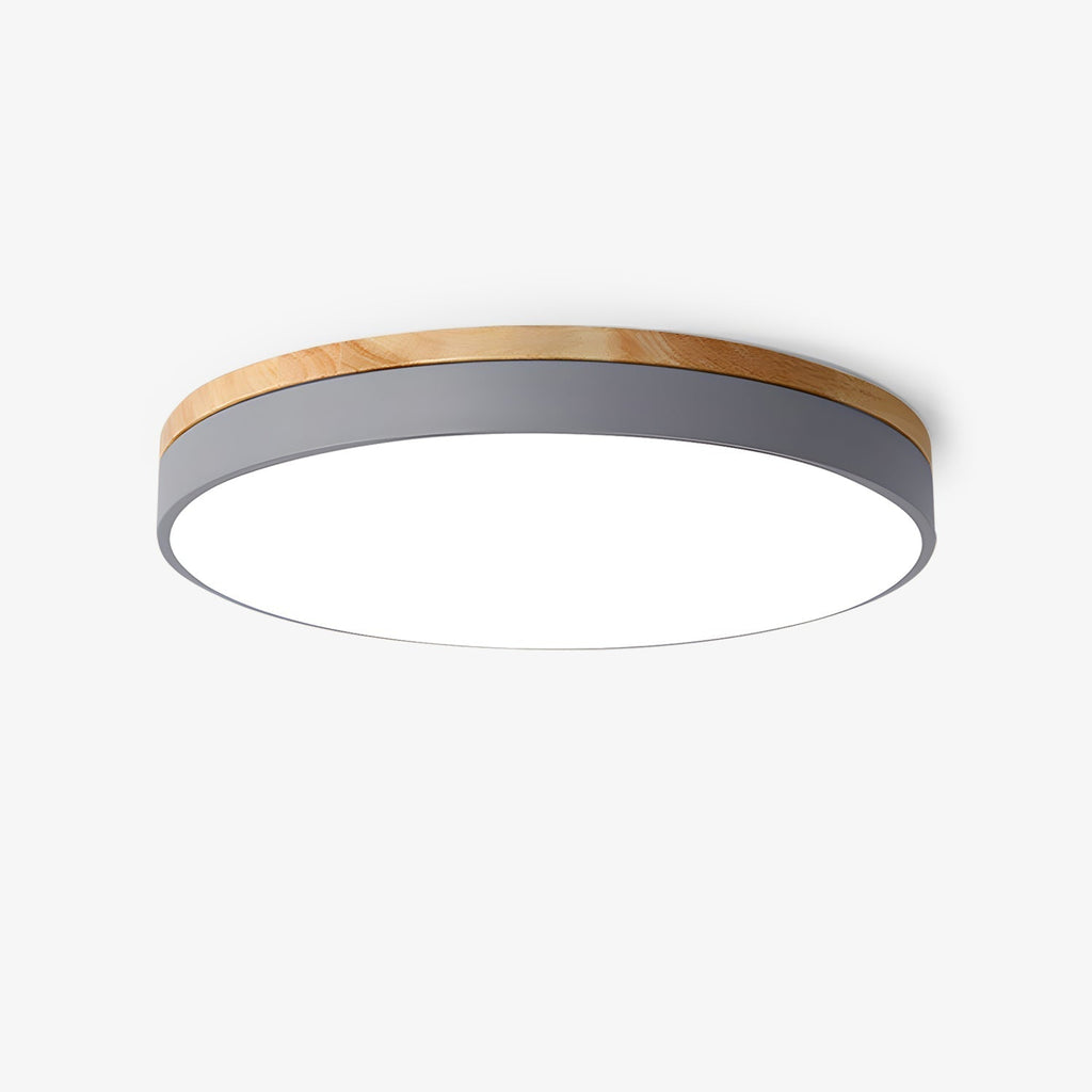 Zara Circular Wood Ceiling Lamp by FIFTH & BEAM — product view 5