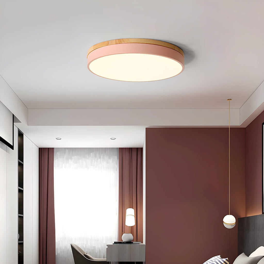 Zara Circular Wood Ceiling Lamp by FIFTH & BEAM — product view 14