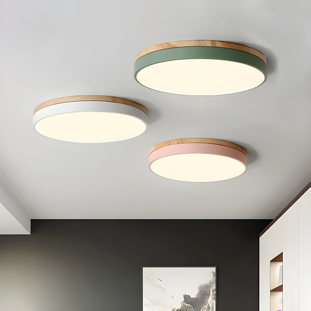 Zara Circular Wood Ceiling Lamp by FIFTH & BEAM — product view 12