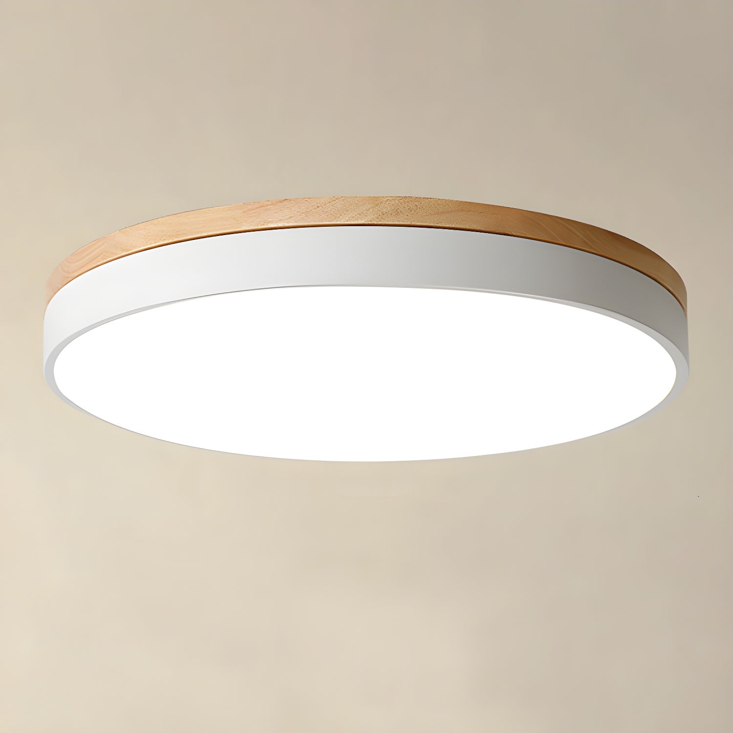 Zara Circular Wood Ceiling Lamp by FIFTH & BEAM — product view 7