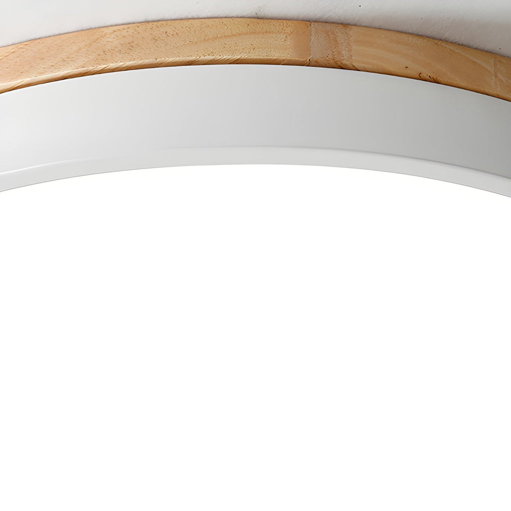 Zara Circular Wood Ceiling Lamp by FIFTH & BEAM — product view 3